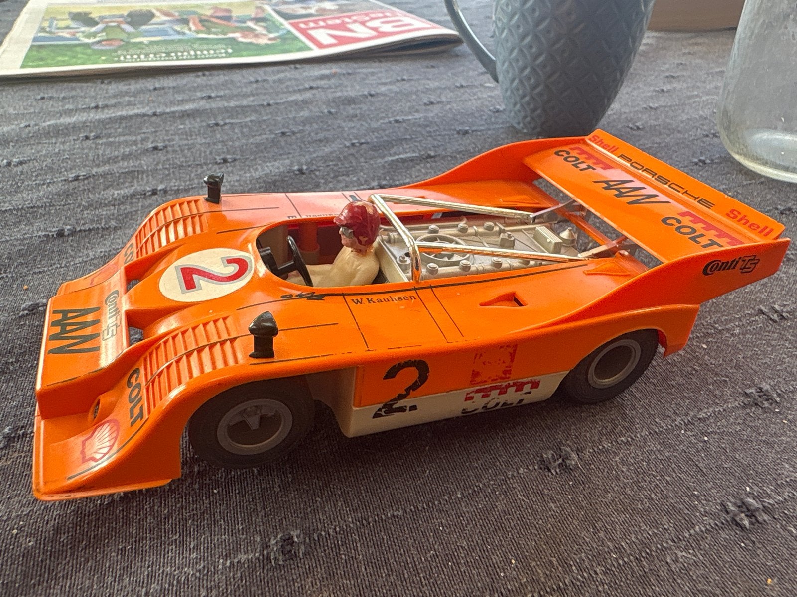 Vintage Racebaan Auto - Oranje Porsche 917K (Colt), Gebruikt, Onderdelen, Elektrisch, Ophalen