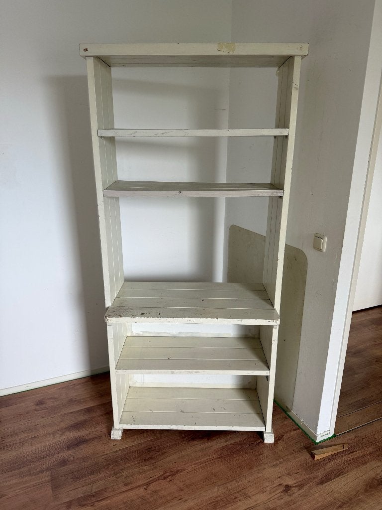Witgeverfde eiken opbergkast - GRATIS ophalen!, Huis en Inrichting, Ophalen, Met plank(en), Gebruikt, 100 tot 150 cm