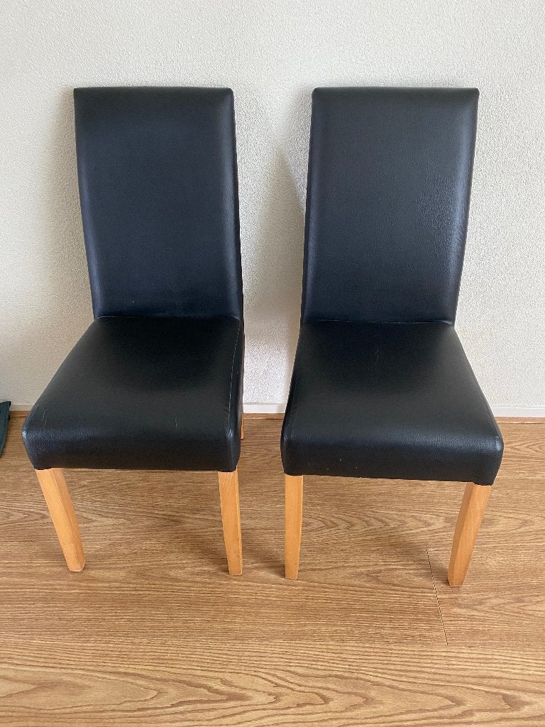Eetkamerstoelen gratis, Ophalen, Gebruikt, Zwart, Twee