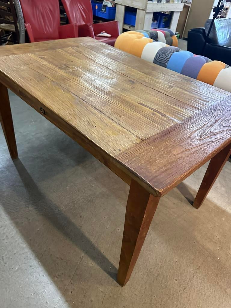 Houten eettafel, 100 tot 150 cm, C, C, Zo goed als nieuw
