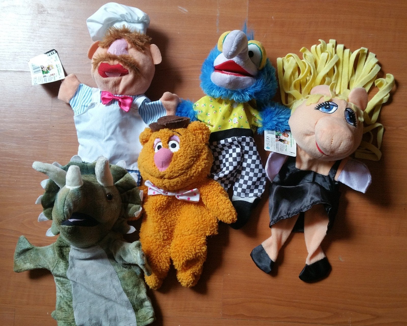 Muppets en Dinosaurus Handpoppen - Set van 5, Overige merken, Nieuw, Ophalen of Verzenden, Met label