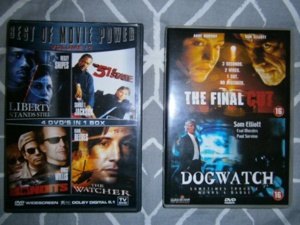 DVD bundel 6 films – actie/thriller, diverse bekende acteurs, Ophalen, Engels, Vanaf 16 jaar, Nederlands