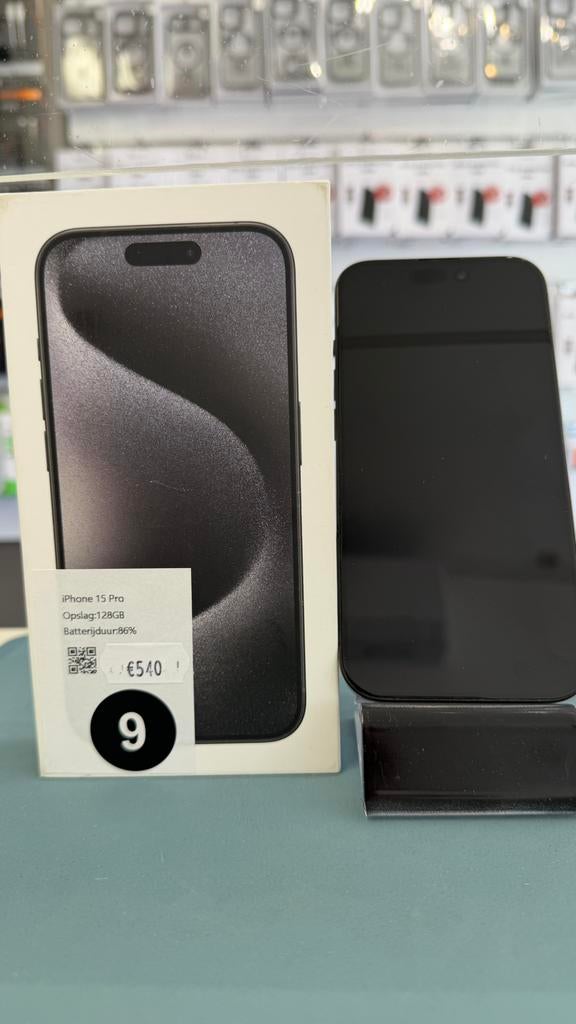iPhone 15PRO black 128GB (9), Ophalen, Zwart, Zo goed als nieuw, Apple