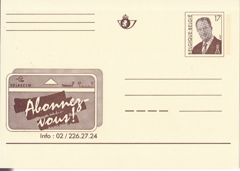 België – geïll. briefkaart – Albert – type MTVM - ongelopen, Verzenden, Briefkaart