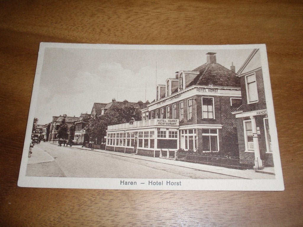 Haren  Hotel Horst, Verzamelen, Verzenden, Voor 1920, Gelopen, Groningen