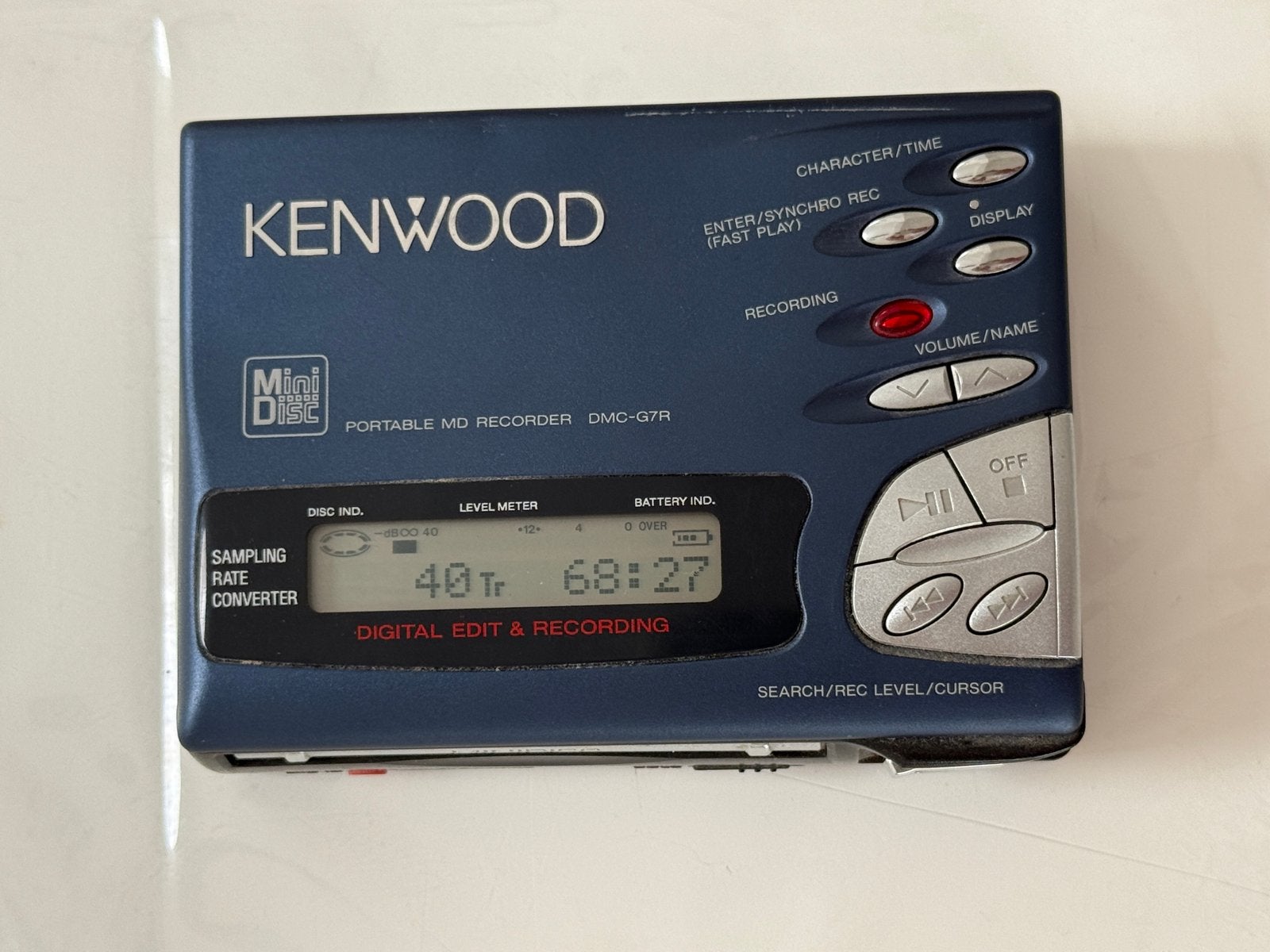 Zeldzame Kenwood Minidisc DMC-G7R met 2 accu's, Kenwood, Ophalen of Verzenden, Kenwood, Kenwood