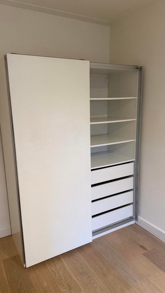 Ikea Pax Kast met schuifdeuren en lades, Huis en Inrichting, Kasten | Roldeurkasten en Archiefkasten, Ophalen, 100 tot 150 cm