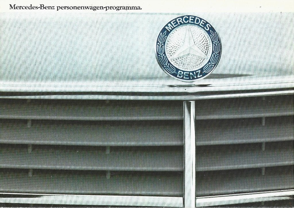 Mercedes Benz personenwagen programma folder (mb41), Verzenden, Zo goed als nieuw, Mercedes