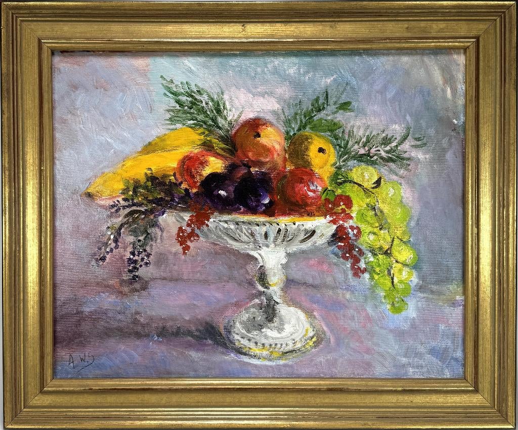 310. Olieverfschilderij, A.W. Schreuder, 2003., Ophalen of Verzenden