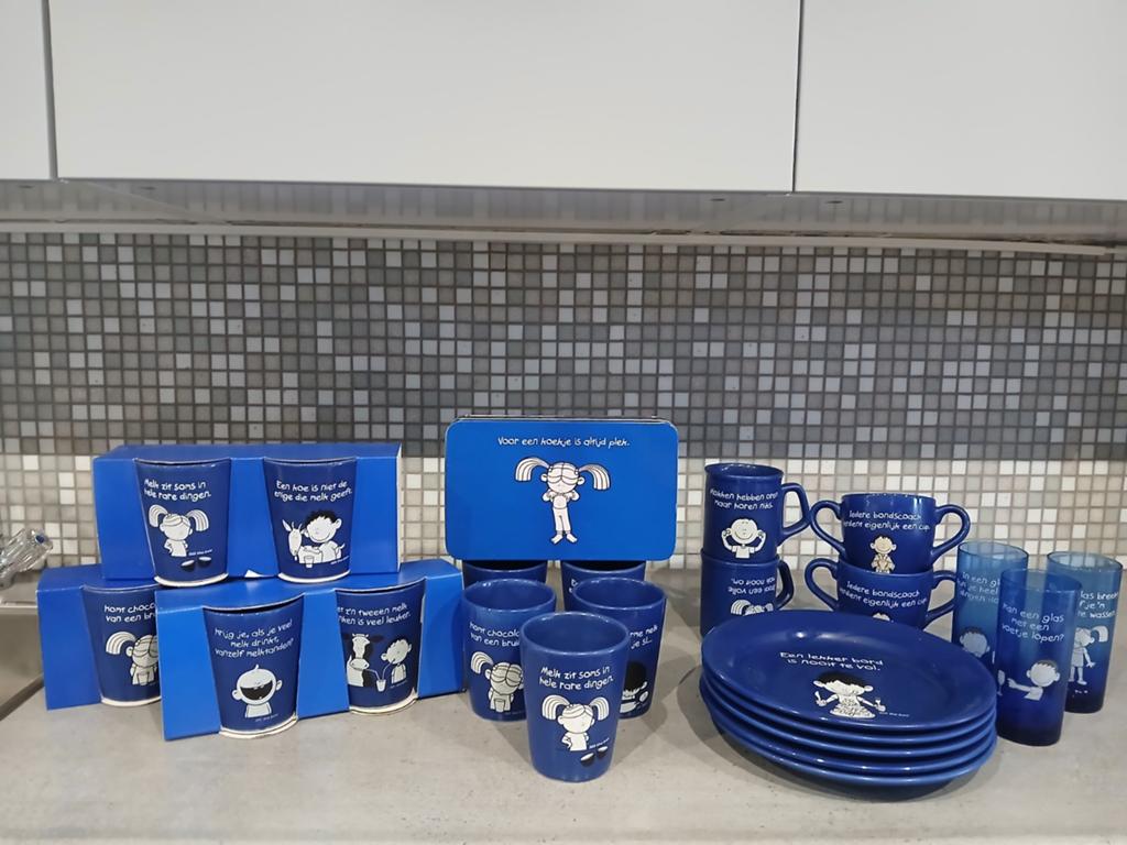 Leuk blauw band Servies, Blond Amsterdam, Ophalen of Verzenden, Zo goed als nieuw, Aardewerk