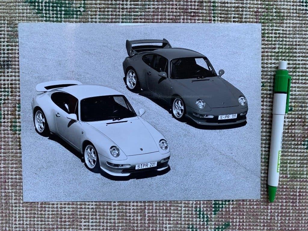 Persfoto Porsche 911 993 Carrera RS (CS) 1996 17x23cm nieuw!, Porsche, Nieuw, Ophalen of Verzenden, Porsche