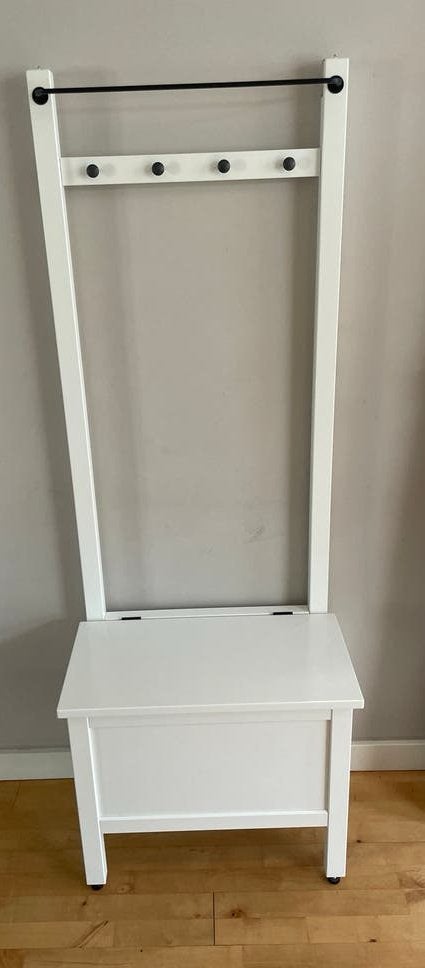 IKEA Hemnes kapstok met opbergbankje - Wit, Gebruikt, 150 tot 200 cm, Hout, Ophalen