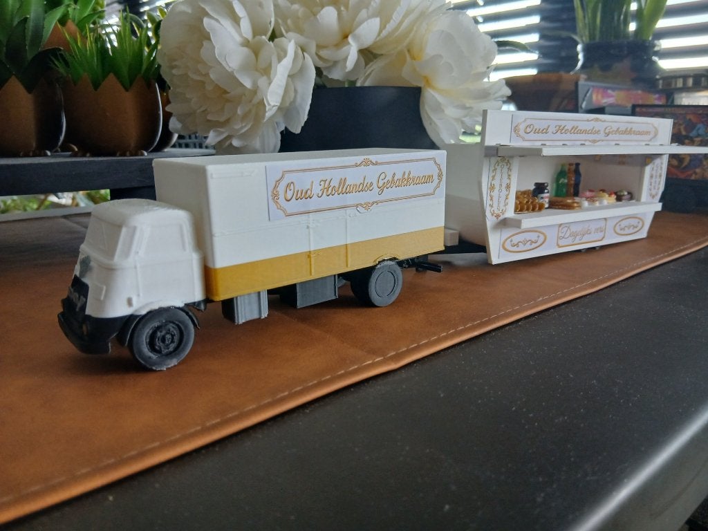 Oud Hollandse Gebak Oliebollenkraam eventueel met DAF Truck, Ophalen of Verzenden, Nieuw, 1:32 tot 1:50