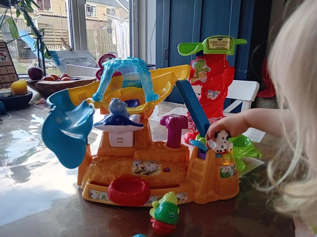 VTech ZoomyZooz Duikel- en Draai Waterpark met 5 diertjes, Ophalen of Verzenden, Zo goed als nieuw, 2 tot 4 jaar