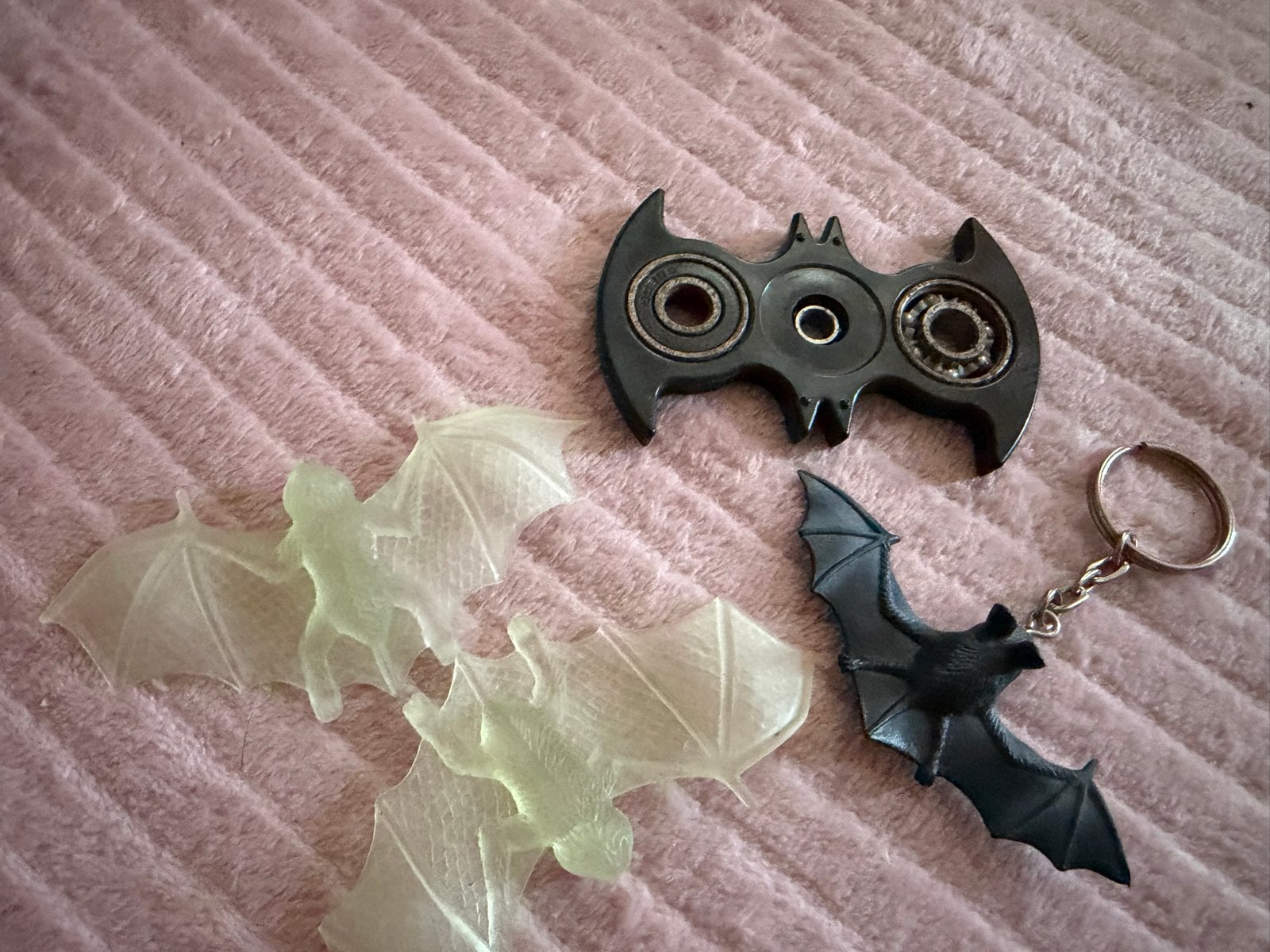 Batman Fidget Spinner, sleutelhanger en glow-in-the-dark vle, Ophalen of Verzenden, Gebruikt, Jongen of Meisje