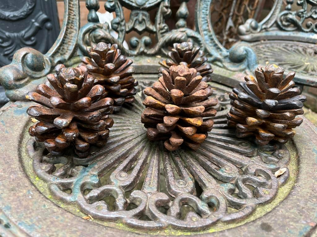 Gietijzeren decoratie dennenappels -set van 5 stuks, Ophalen, Gebruikt, Metaal, Overige typen