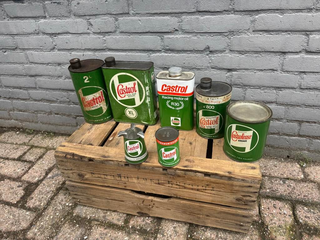 Vintage Castrol Olieblikken Collectie - Decoratief, Verzamelen, Gebruikt, ., ., .