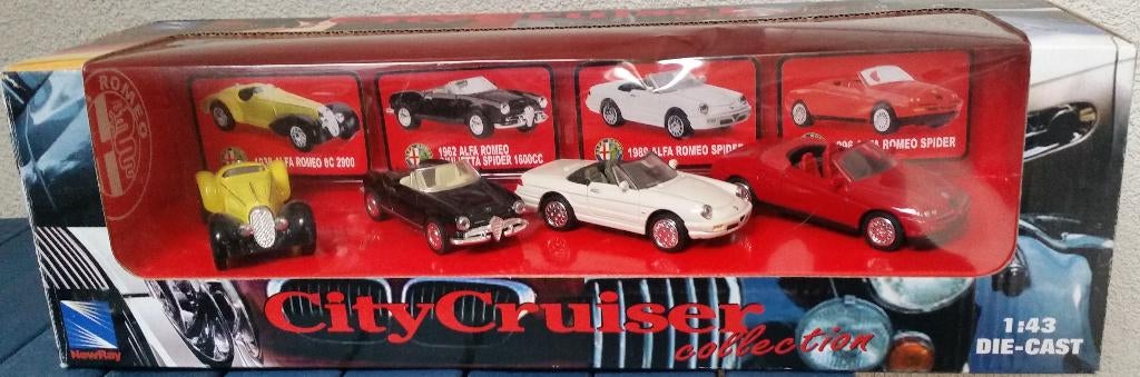 001 City cruise Collection 4x Alfa Romeo, Hobby en Vrije tijd, Modelauto's | 1:43, Ophalen of Verzenden, Nieuw, Auto, Overige merken