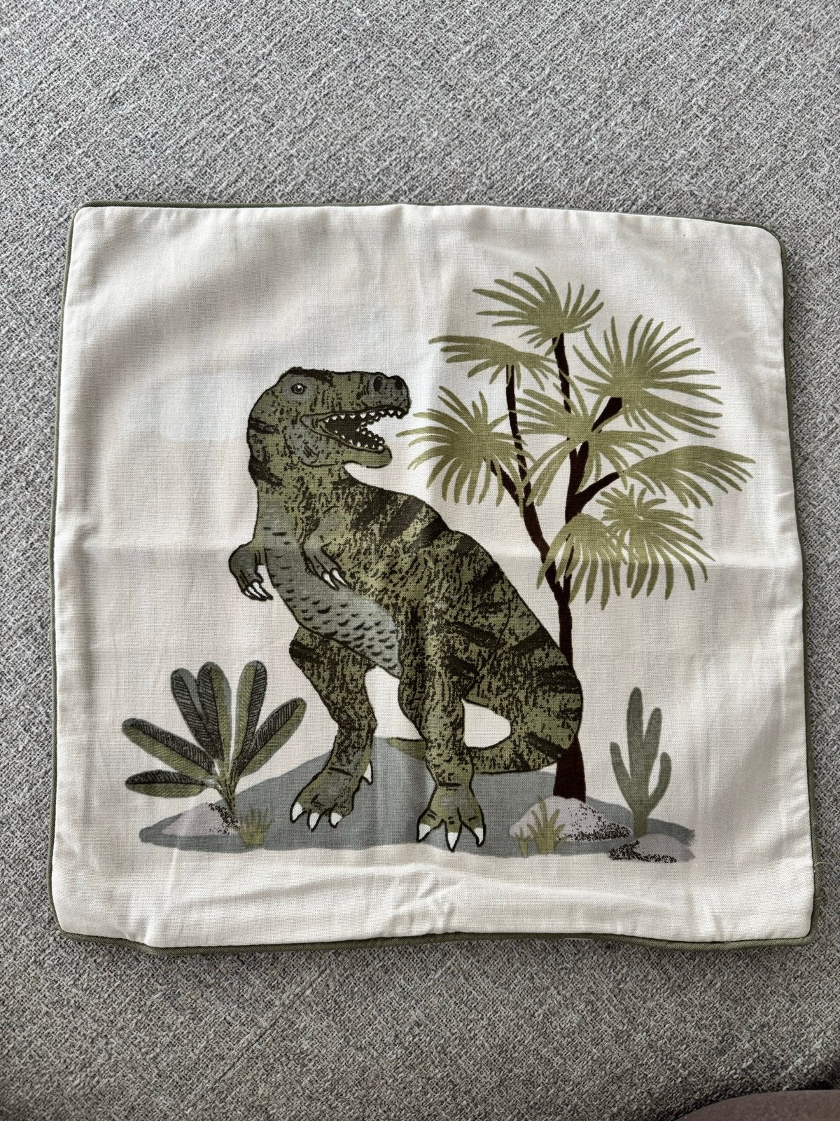 Dinosaurus kussenhoes - Zo goed als nieuw, Meerkleurig, Met print, Ophalen of Verzenden, Zo goed als nieuw