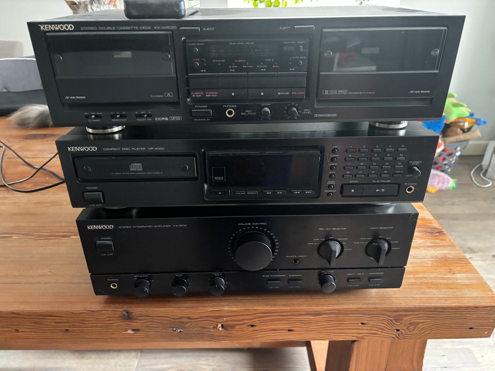 Kenwood Stereo Set: Cassettedeck, CD-speler, Versterker, Audio, Tv en Foto, Stereo-sets, Gebruikt, Cassettedeck, Losse componenten