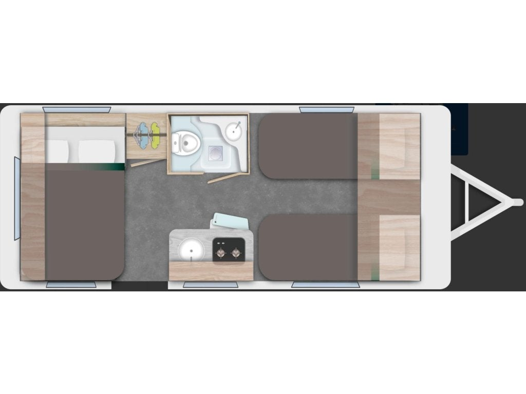 Caravelair Sport-Line 492 ACTIE MODEL 2026, ENKELE BEDDEN, Caravans en Kamperen, Standaardzit, Ringverwarming, Bedrijf, Overige typen