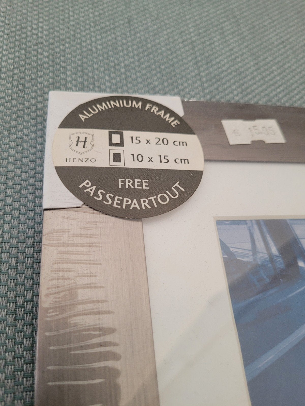 2 Henzo aluminium fotolijsten 15x20 cm met passe-partout, Met passe-partout, Nieuw, Ophalen of Verzenden, Fotolijst
