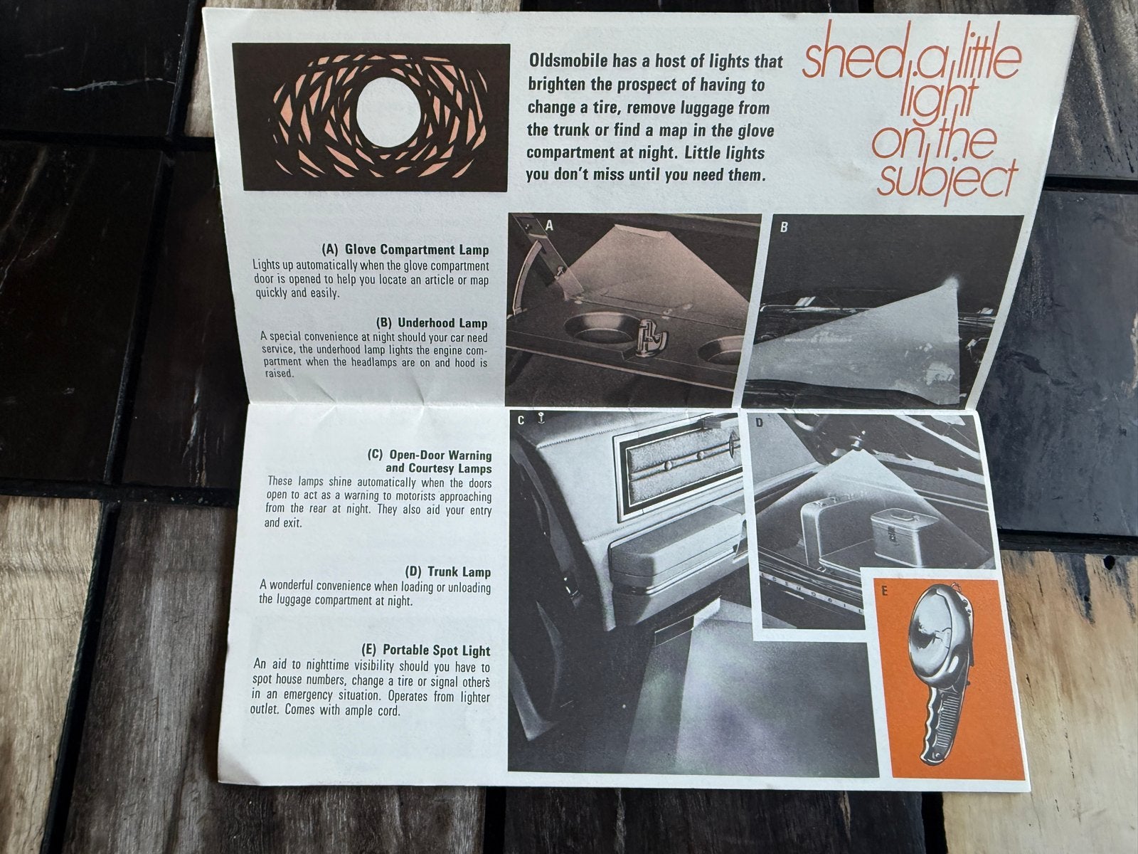 Oldsmobile accessoires boekje, Ophalen