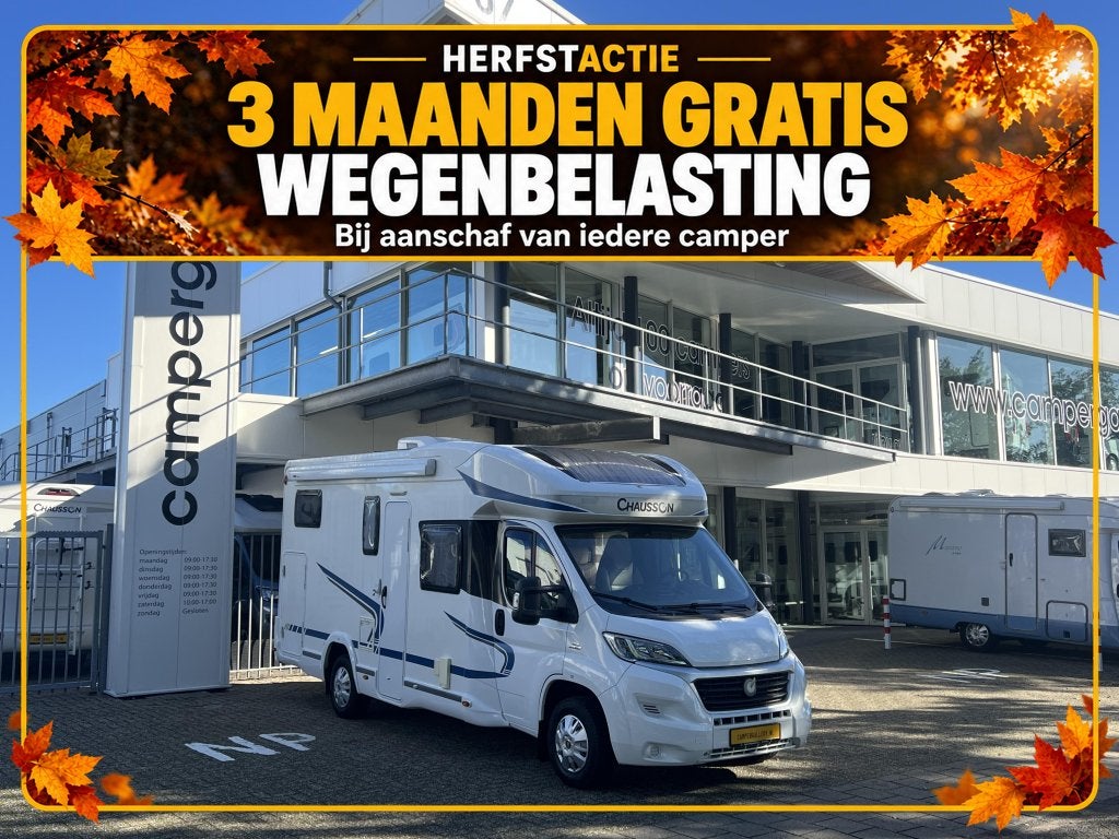 Chausson Flash 614 dwarsbed+hefbed DAKAIRCO LUCHTVERING, Caravans en Kamperen, Standaard zit, Fiat, 6 tot 7 meter, Half-integraal
