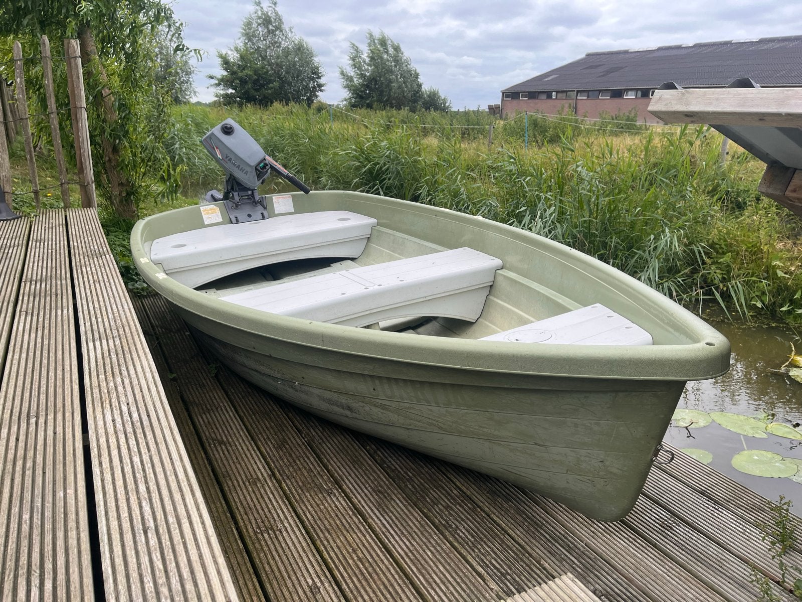 Klein motorbootje met 3 pk Yamaha Malta, Watersport en Boten, Overige merken, Gebruikt, Afdekzeil, Buitenboordmotor