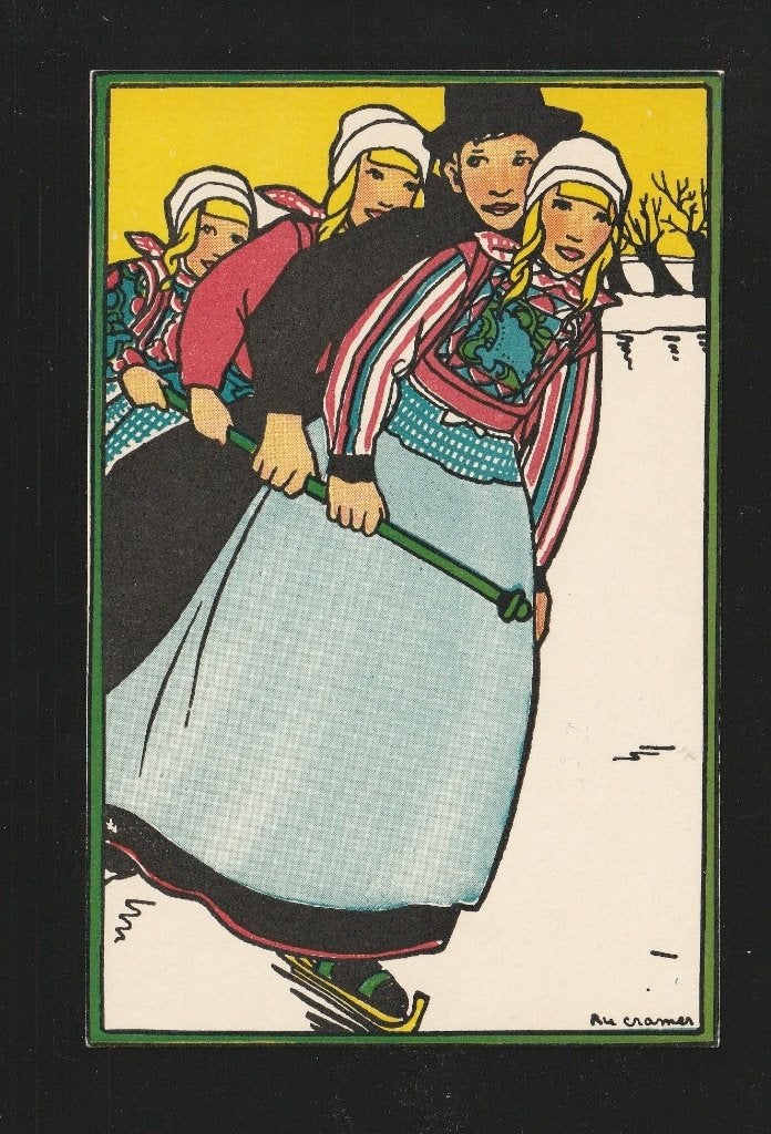 Rie Cramer Vier aan de stok V22, Ophalen of Verzenden, 1940 tot 1960, Ongelopen