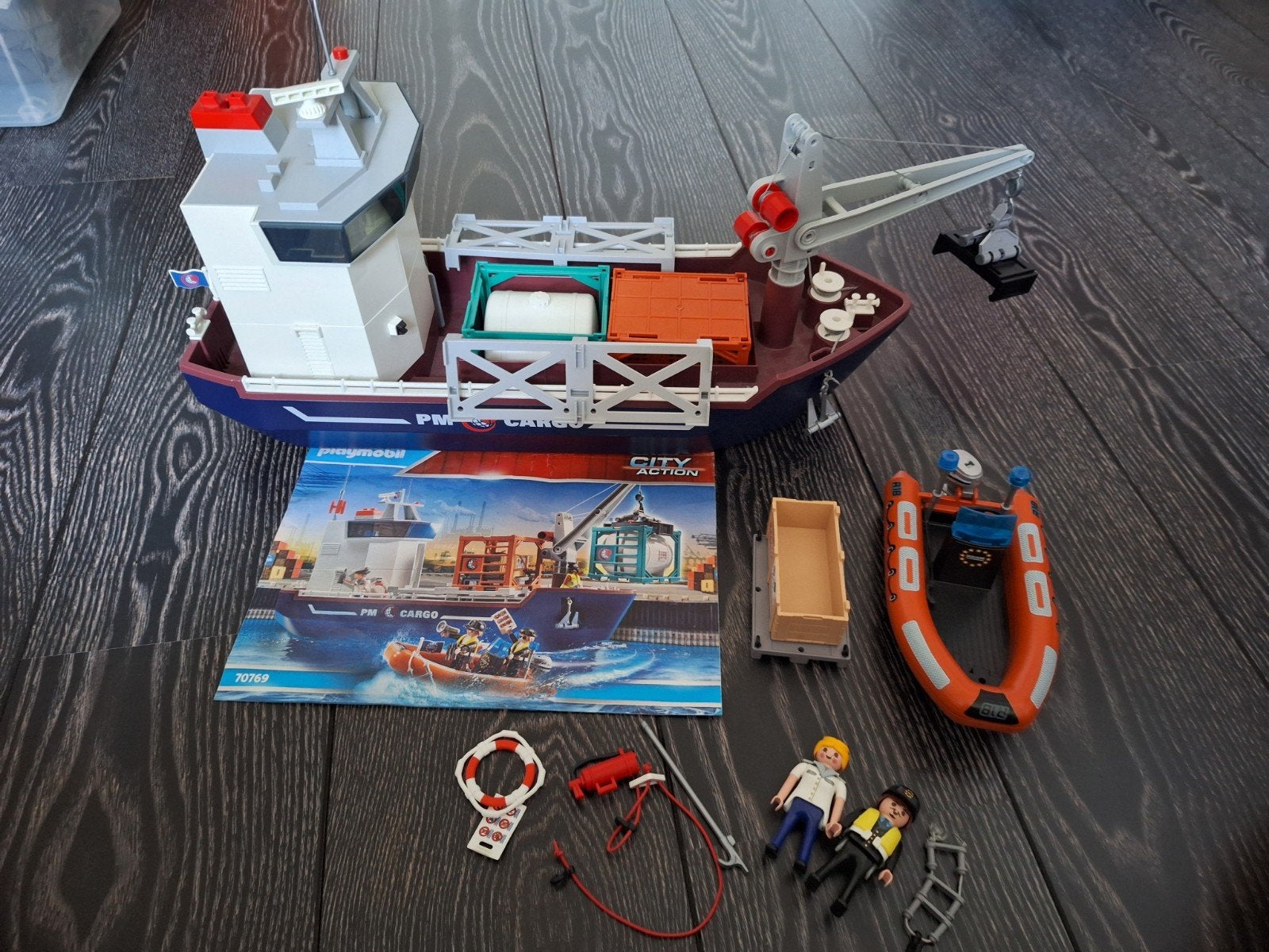 Playmobil containerboot  70769, Complete set, Ophalen of Verzenden, Zo goed als nieuw, City action