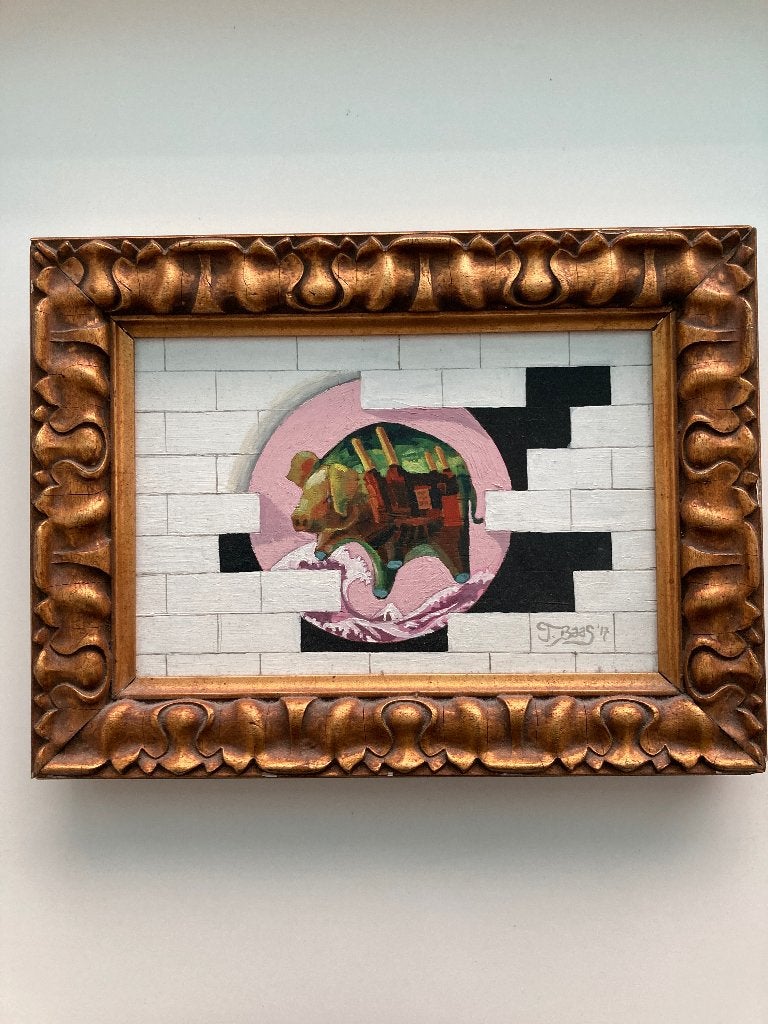 Pink Floyd 'Animals versus the Wall :schilderij - T. Baas, Ophalen of Verzenden, Zo goed als nieuw, 12 inch, Poprock