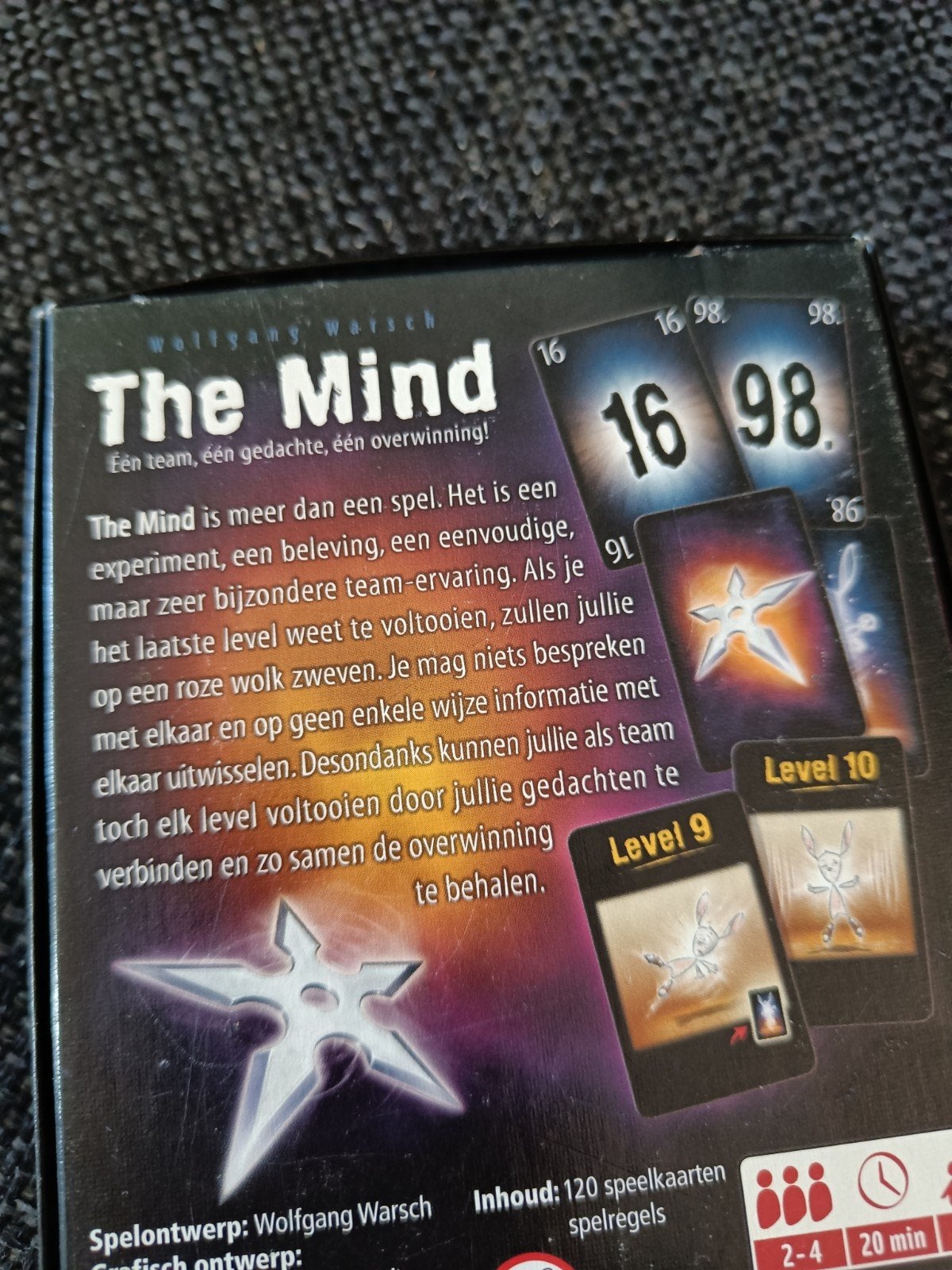 The Mind - Kaartspel, Een of twee spelers, Ophalen of Verzenden, Gebruikt, 999 Games