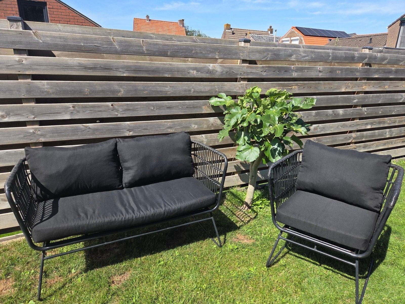 Tuinbak en stoel wakefield, Tuin en Terras, Ophalen, Kunststof, Gebruikt, 3 zitplaatsen