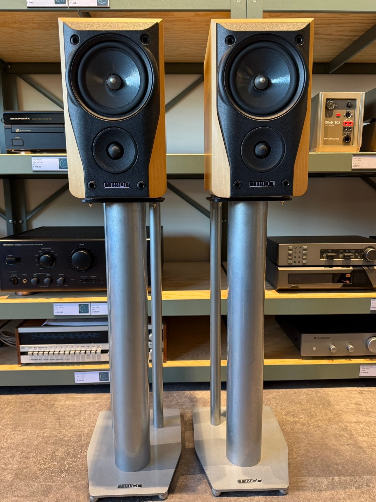 Mission 780, met stands, topstaat, klinken heerlijk,garantie, Ophalen, Contact@vintageaudiobreda.nl, Inclusief standaarden, Zo goed als nieuw