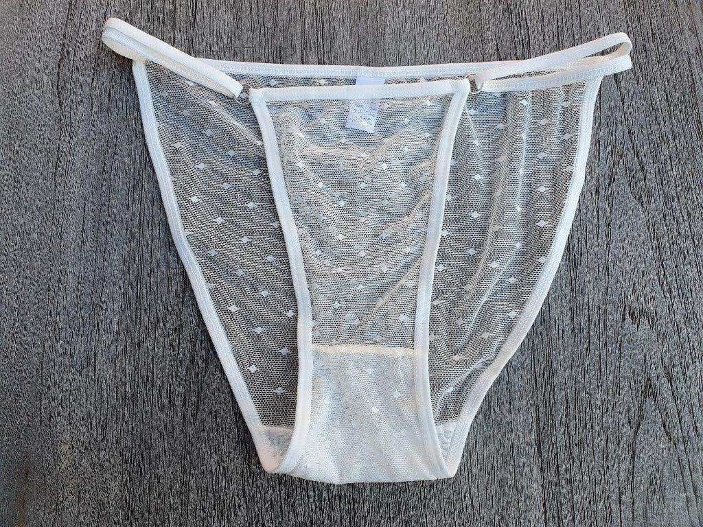witte slip doorzichtig, Verzenden, Wit, Slip