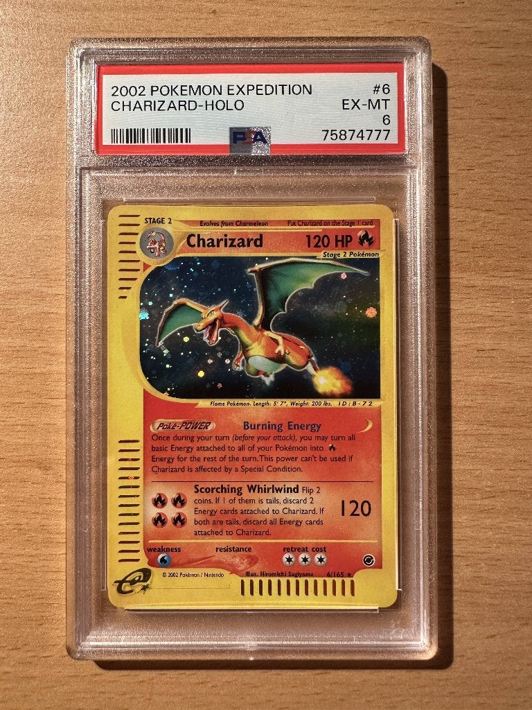Expedition - Charizard Holo PSA 6, Hobby en Vrije tijd, Verzamelkaartspellen | Pokémon, Ophalen of Verzenden, Nieuw, Losse kaart