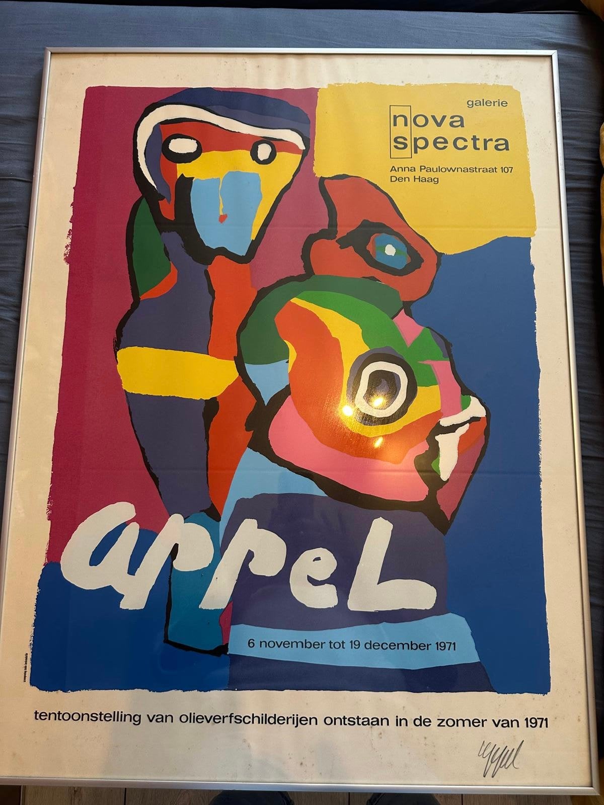Tentoonstelling affice van Karel Appel uit 1971, Gesigneerd, Ophalen, Overige onderwerpen