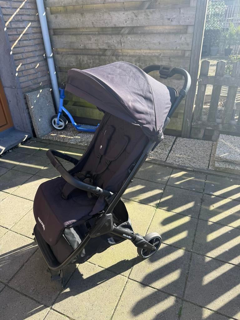 Easywalker Jackey Black, Kinderen en Baby's, Buggy's, Gebruikt, Overige merken, Regenhoes, Verstelbare rugleuning, Zonnekap, Ophalen