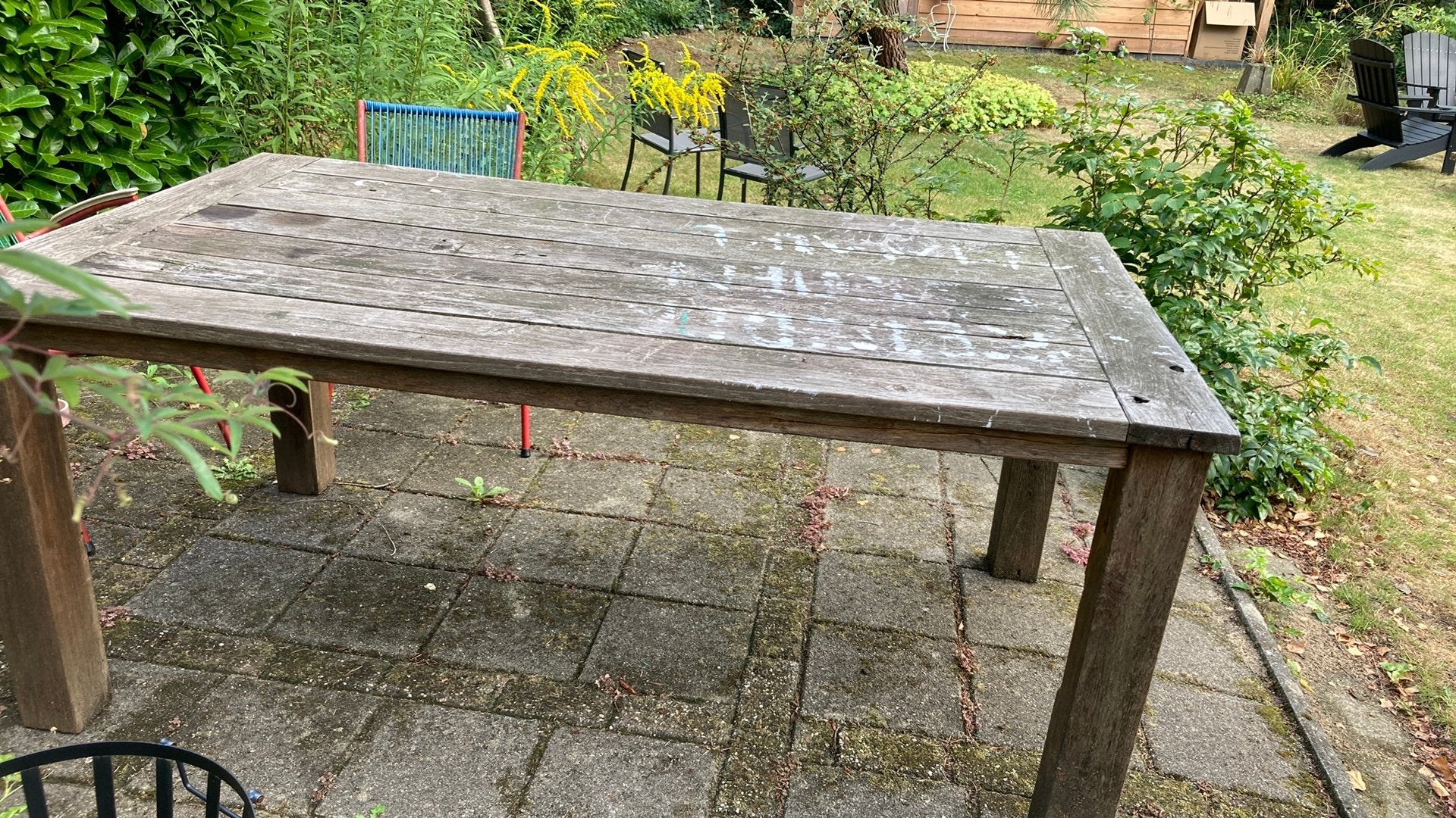 Teakhouten tuintafel, Ophalen, Gebruikt, Rechthoekig, Hout