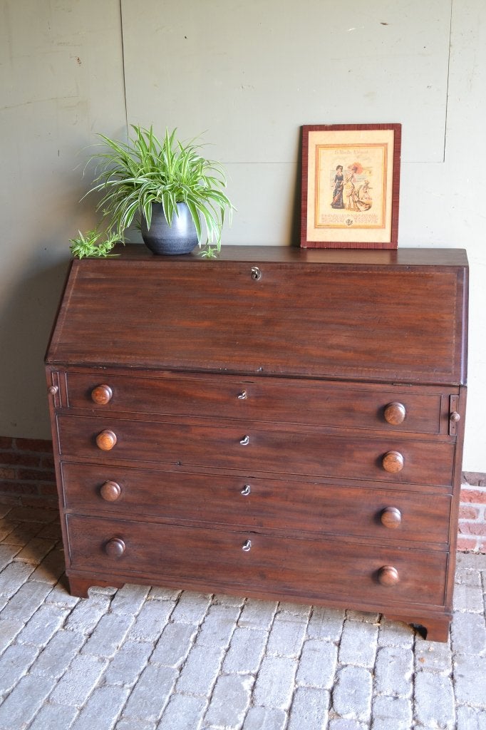 Prachtige antieke mahonie houten secretaire, bureau, buro., Antiek en Kunst, Verzenden