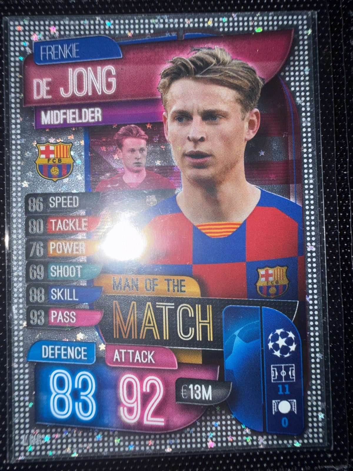Frenkie de Jong Match Attax Voetbalkaart - FC Barcelona, Verzamelen, Ophalen of Verzenden, Zo goed als nieuw, Buitenlandse clubs