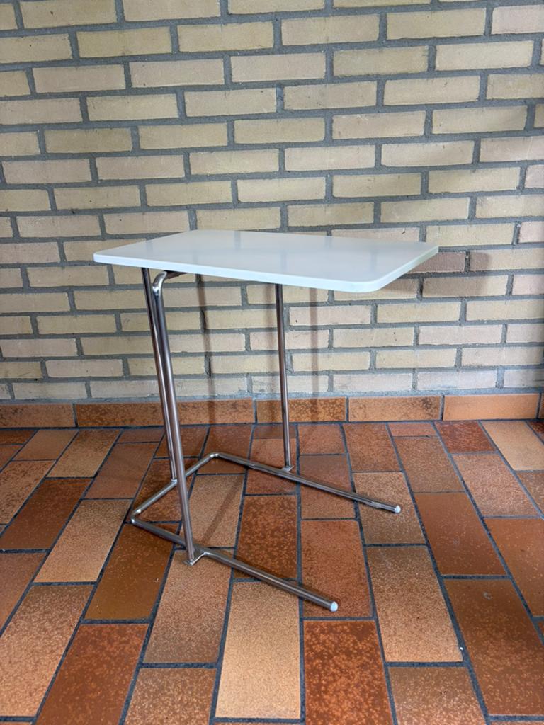 Vintage Ikea Icon Rian stalen chroom bijzettafeltje.690, Vintage, Zo goed als nieuw, Rechthoekig, Ophalen