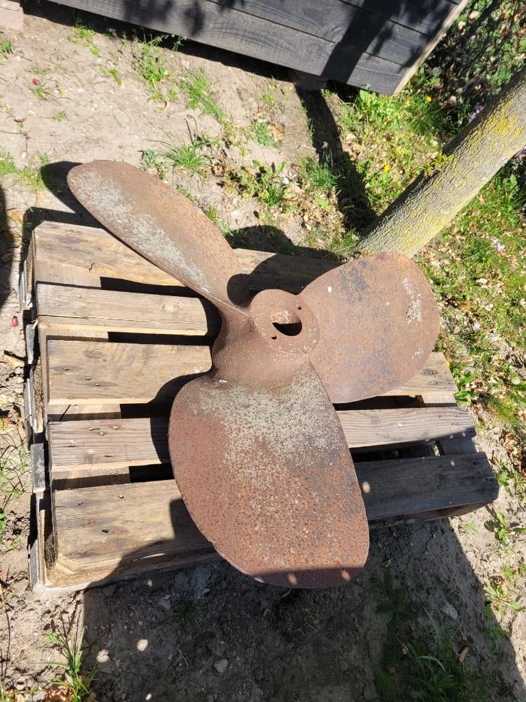 groot ijzeren scheepsschroef schipschroef propeller boot, Verzamelen, Scheepvaart, Gebruikt, Ophalen
