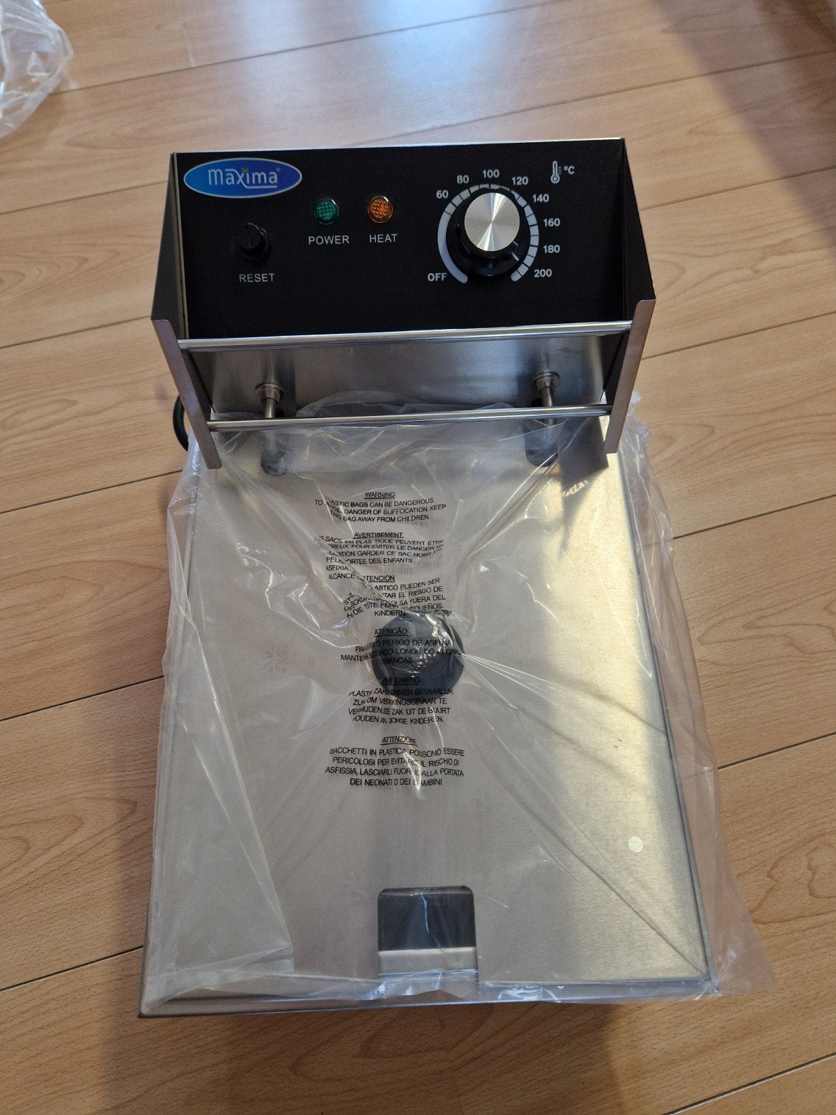 Maxima Elektrische Friteuse 1x6L-ECO - Nieuw in doos, Witgoed en Apparatuur, 4 liter of meer, Ophalen, Nieuw, Uitneembare binnenpan
