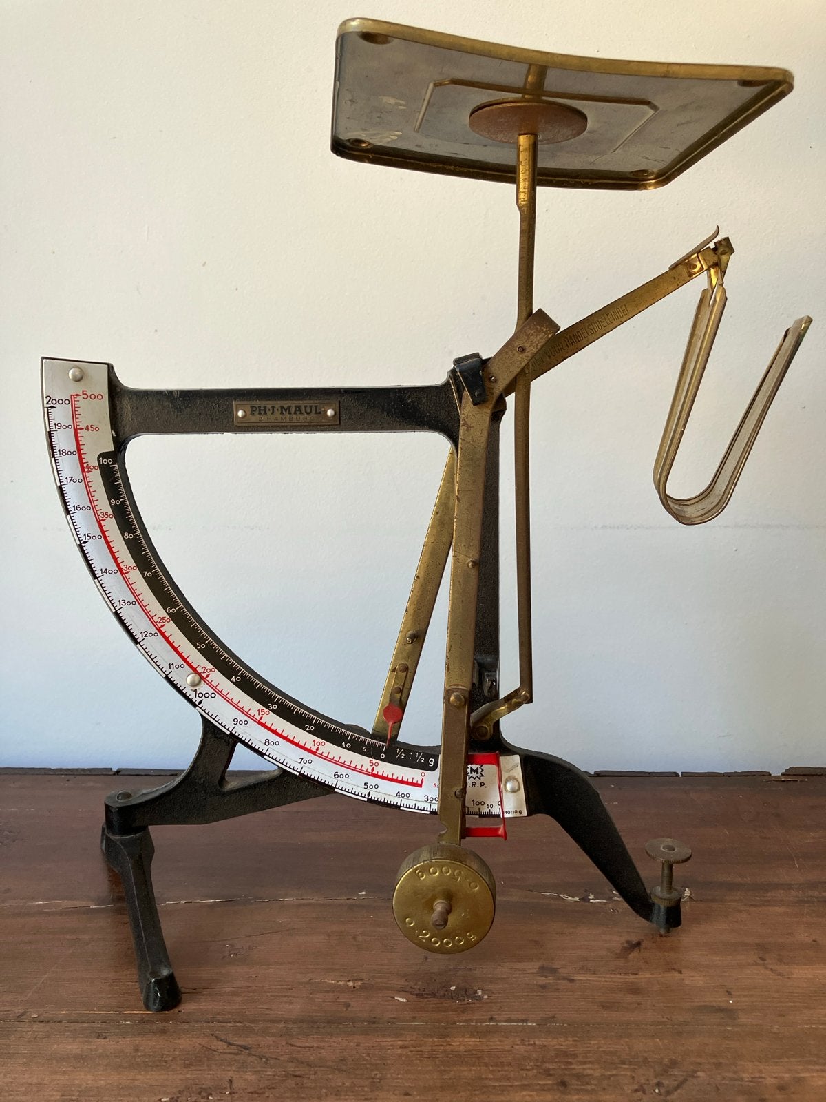 Antieke PH. J. MAUL Exaktus Weegschaal - Vintage, Ophalen of Verzenden, Gebruikt, Overige typen, Minder dan 50 kg