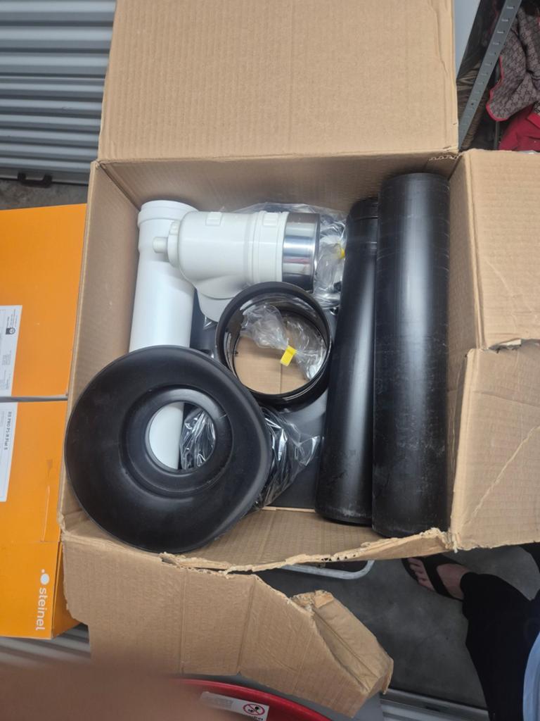 Rookgasafvoer set., Doe-het-zelf en Verbouw, Geisers en Boilers, Ophalen of Verzenden