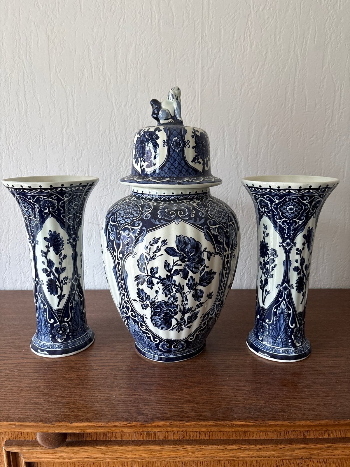 Delfts Blauw Boch vazen set - 3 stuks, Antiek en Kunst, Ophalen