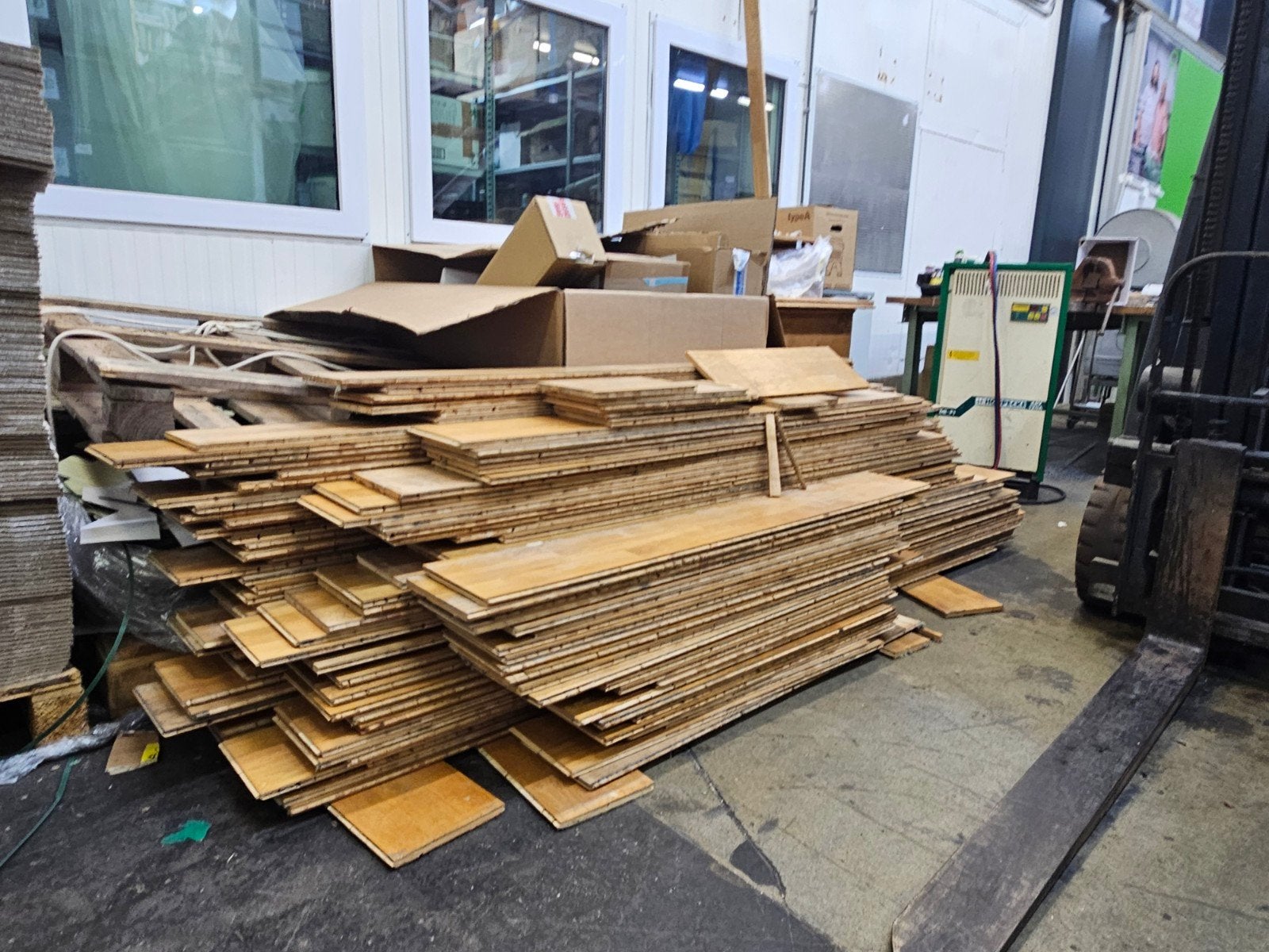 Eiken multiplank vloerdelen - diverse maten, ca. 35m², Ophalen