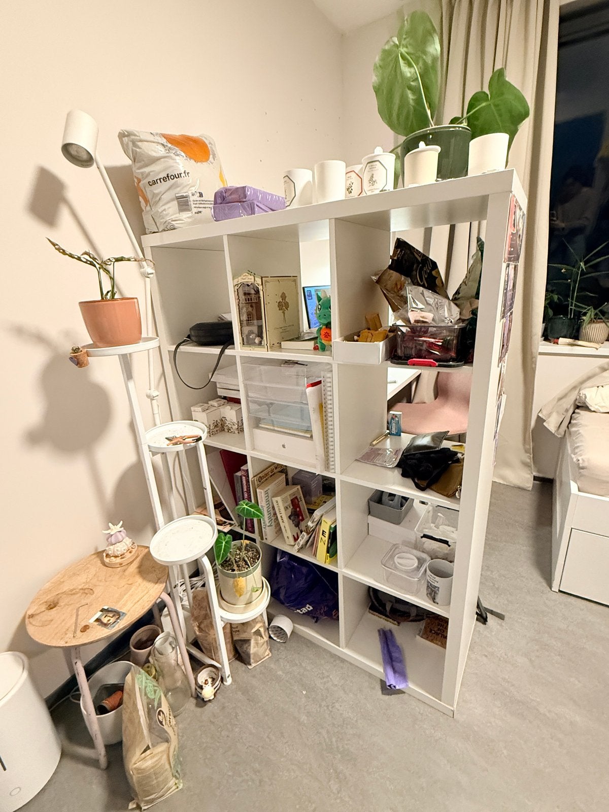 Ikea-Witte vakkenkast met 8 vakken - Veelzijdig en ruim, Ophalen of Verzenden, Gebruikt
